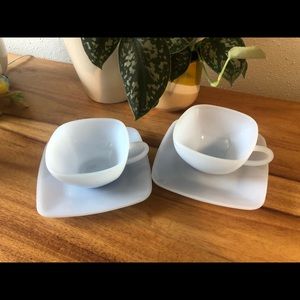 Set of two vintage Fire King Azurite Charm Teacups